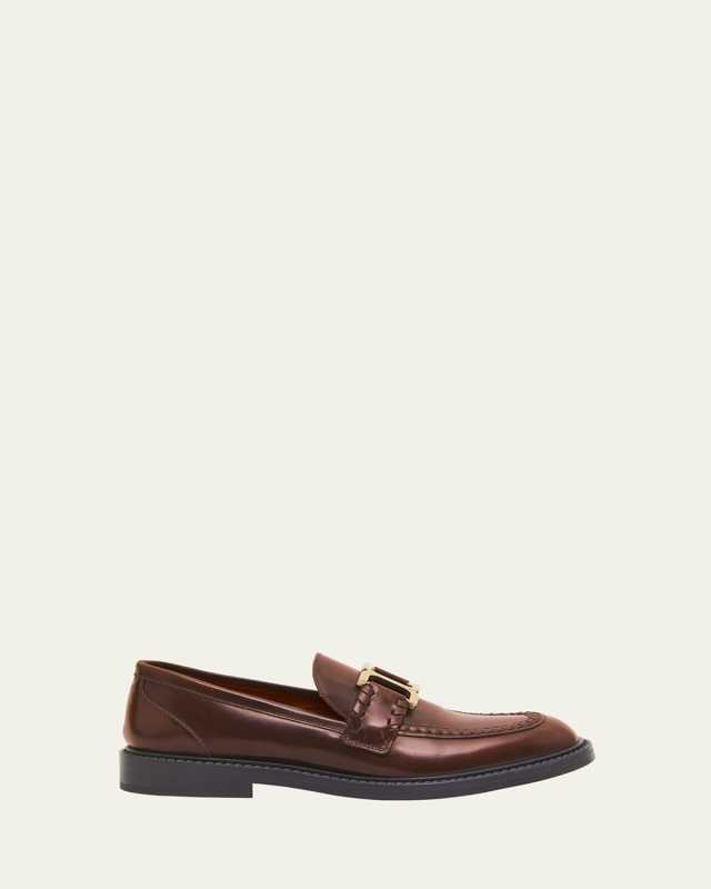 Marcie Leather Chain Loafers